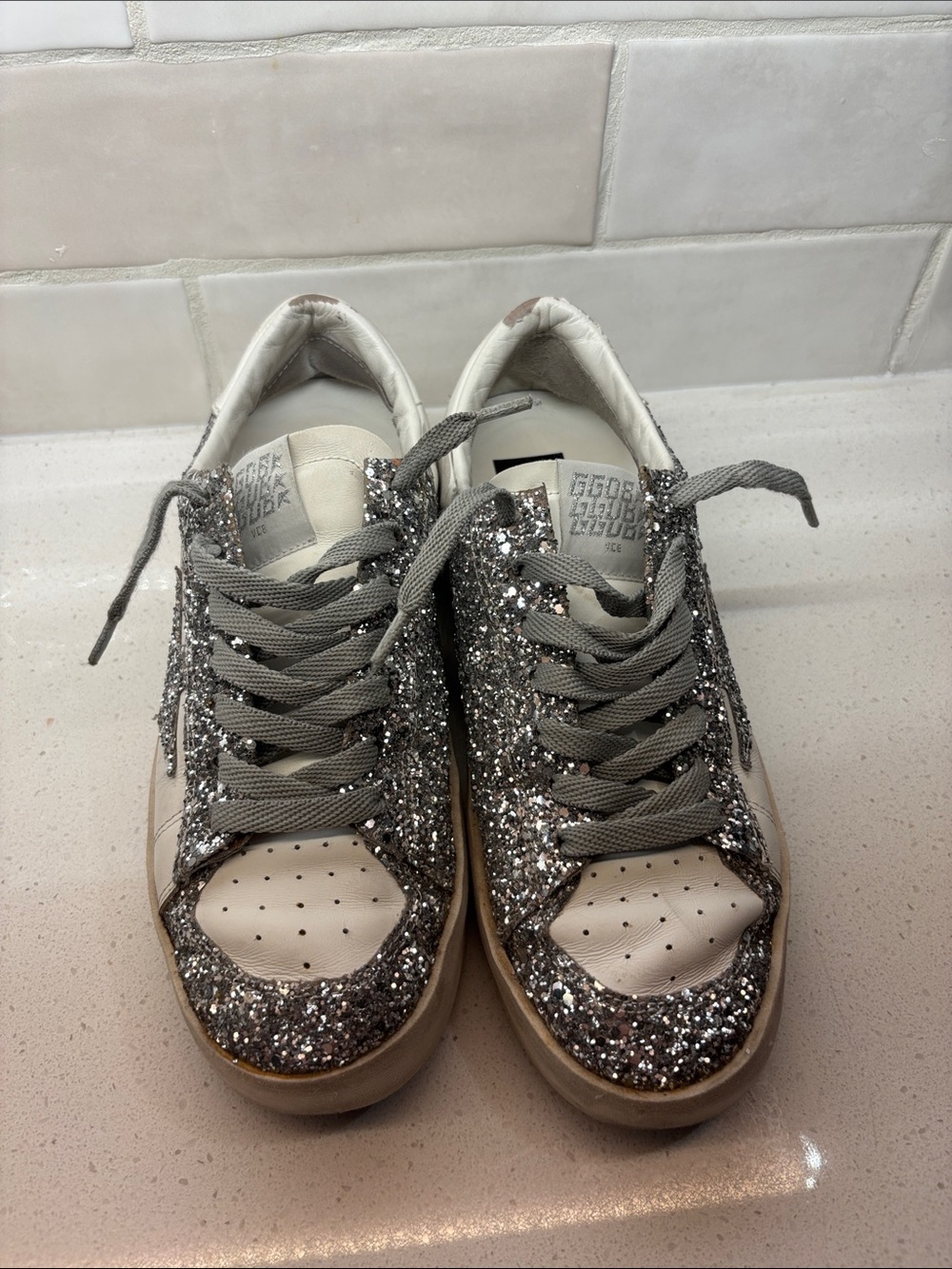 Golden Goose Stardan Glitter Low-Top Sneakers Size 38 - Picture 4 of 13